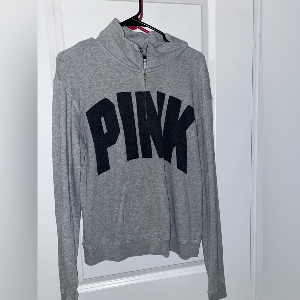 PINK half zip sweater!